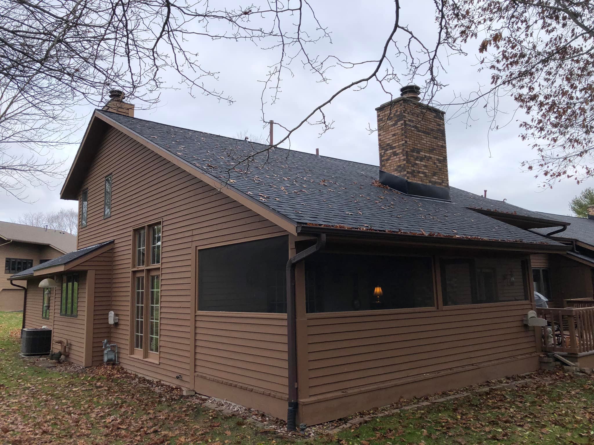 Wisconsin Roofing LLC | Kohler | Back View | New Roof | Landmark PRO | Moire Black